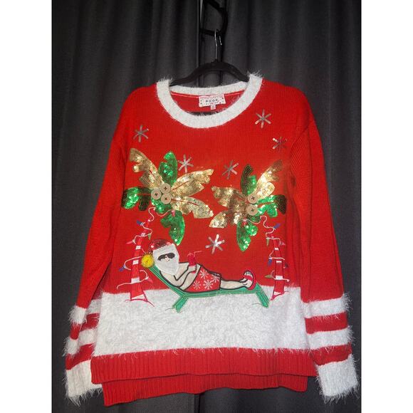 Ugly Christmas Sweater Sweaters - Ugly Christmas Sweater Xmas Size Medium
